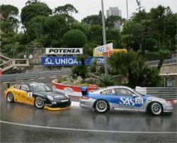 Damien Faulkner racing in Monaco.