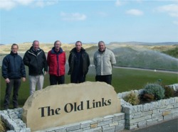 Pictured at the installation of the new irrigation system are Peter Dawson, Ocmis, Iain Mc Pherson RHA, Captain Ken Devlin, Bill McIsaac, Ocmis and and Iain Ritchie Toro.