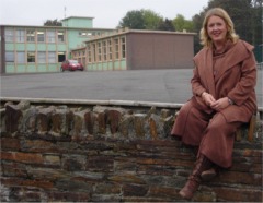 Senator Cecilia Keaveney prepares to say goodbye to her old primary school in Moville.