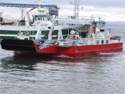 The Foyle Ferry arriving in Greencastle