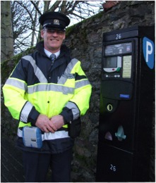 One of Buncrana's traffic wardens Gareth Wilson.