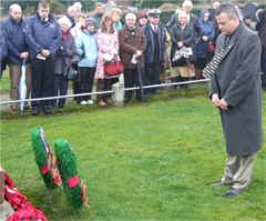 Don McNeill Ulster Newfoundland Initiative chairperson pictured at last year's ceremony in Fahan.