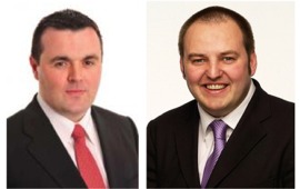 Cllr Brendan Byrne, left and Cllr Pdraig MacLochlainn.