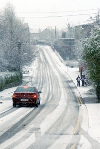 Mill Brae, Buncrana, during the last winter snows.