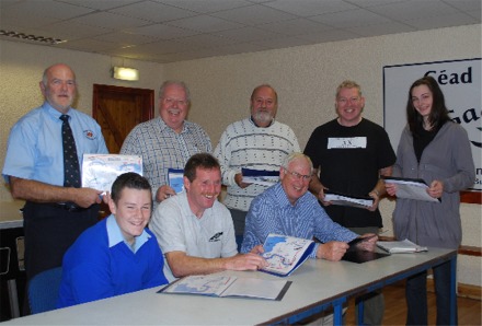 Pictured at the launch of the first ever Crana Canoe event to take place in Buncrana at the weekend are back from left, Liam Magee, RNLI, IDP chairperson, John McCarter, Michael Gillen, North East Inishowen Tourist Development Company, Richard Crowley, Inishowen Sub Aqua Club and Francesca McDaid of Caroline's Chippy. Front from left are Conor Hallinan, participant, Adrian Harkin of Just Kayak and the Foyle Paddlers and P.J. Hallinan, Buncrana Youth Club.