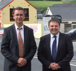 Cllr John Ryan, left, and Cllr Pdraig MacLochlainn.