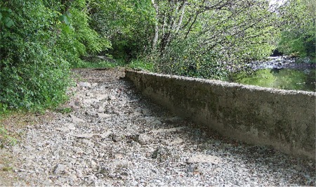 The terrible state of the right-of-way footpath at Buncrana's beautiful Swan Park.