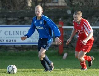 Action from the match in Carn.