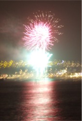 The fireworks display during the Banks of the Foyle Halloween Carnival in Derry.