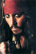 Johnny Depp as Jack Sparrow.