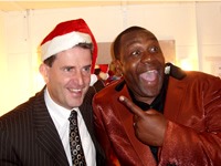 Comic Lenny Henry joins the 10,001 Santas fun.